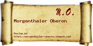 Morgenthaler Oberon névjegykártya
